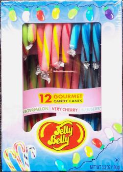 JELLY BELLY Gourmet Candy Canes Frucht-Zuckerstangen 12 Stück = 150 gr